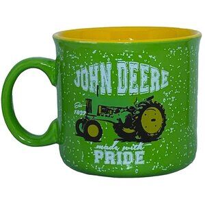 JOHN DEERE Jumbo Mug Made with Pride Officially Lic 21.5 oz Green Yellow Tractor